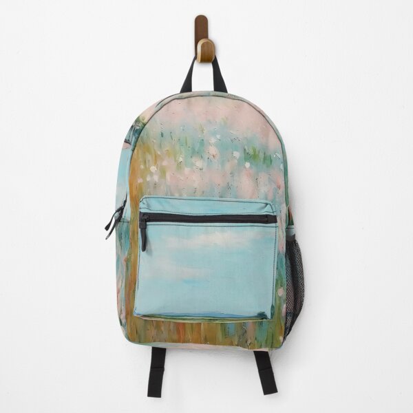 Item preview, pink wheat fields field cottages abstract decorative painting21 designed and sold by UnaWu533.