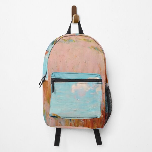 Item preview, pink wheat fields field cottages abstract decorative painting23 designed and sold by UnaWu533.