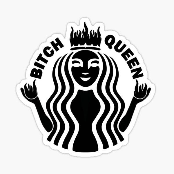 Starbucks Caffeine Queen Coffee Sticker, Funny Sticker