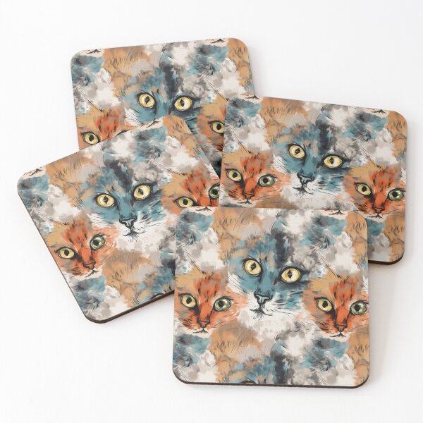 Item preview, Expressive Cats Pattern Art designed and sold by GiveMeMood.