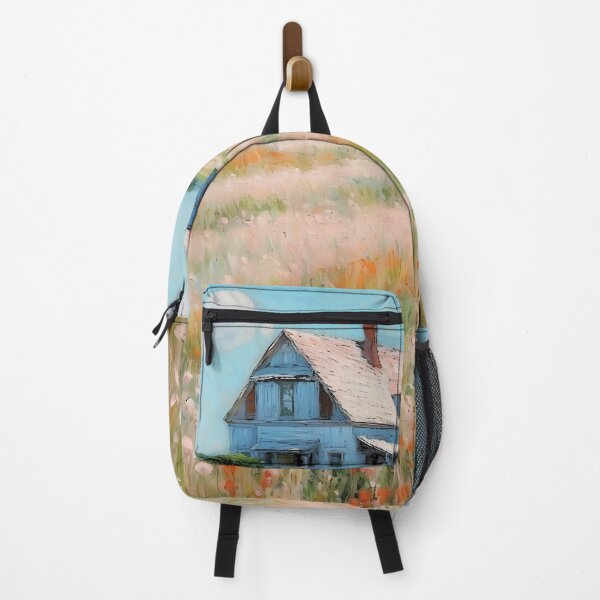 Item preview, pink wheat fields field cottages abstract decorative painting27 designed and sold by UnaWu533.