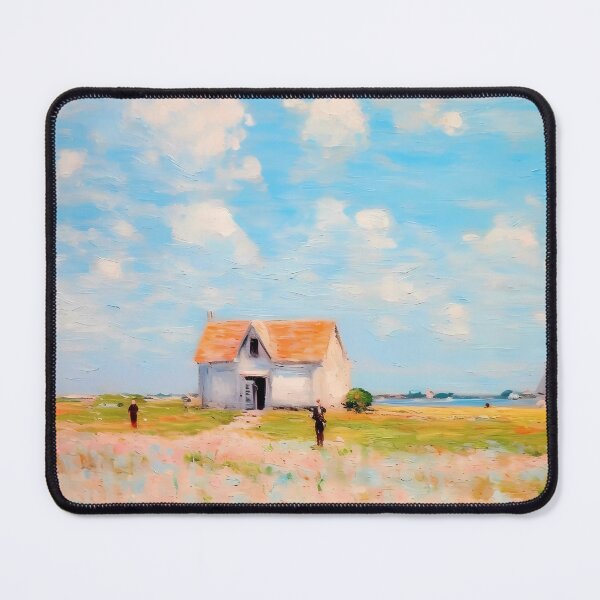 Item preview, pink wheat fields field cottages abstract decorative painting28 designed and sold by UnaWu533.