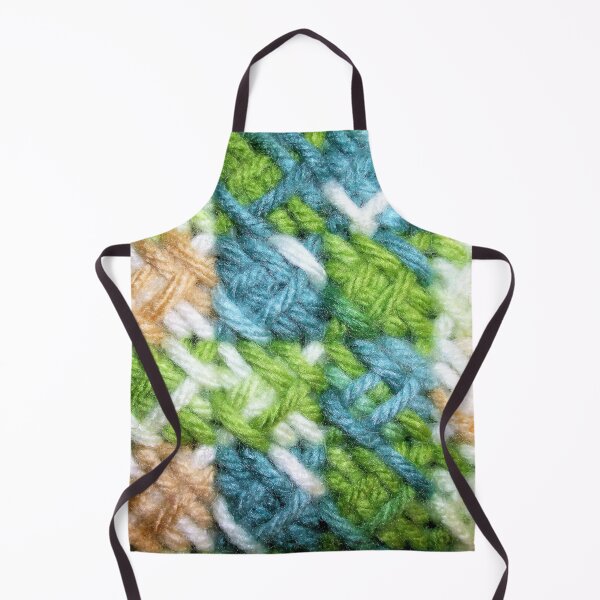 Item preview, Waffle Stitch Yarn Art (turquoise, green, white, and tan) designed and sold by Scott and Mary Schneider art_photography.