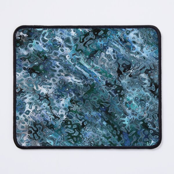 Item preview, Bubbles of Blue Shades Abstract Fabric Pattern designed and sold by Trevor Hirst.