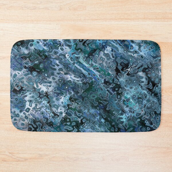 Item preview, Bubbles of Blue Shades Abstract Fabric Pattern designed and sold by Trevor Hirst.