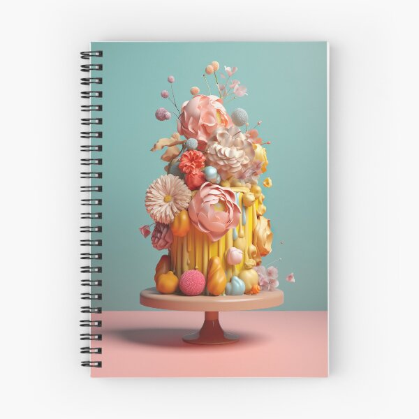 Item preview, Flowery birthday cake designed and sold by PoppinArtFox.
