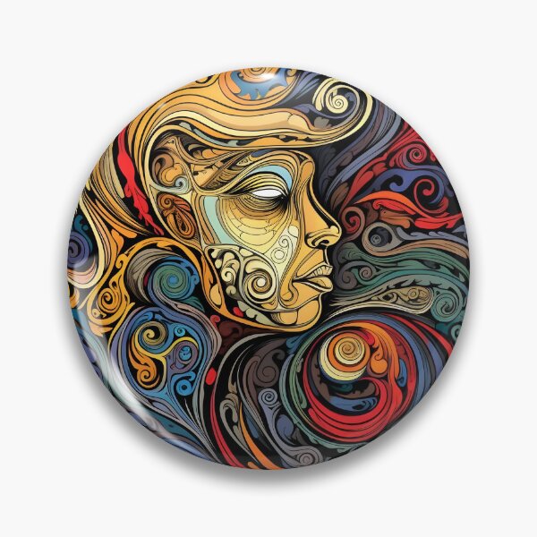 Item preview, Colorful abstract face composition designed and sold by Caspart.