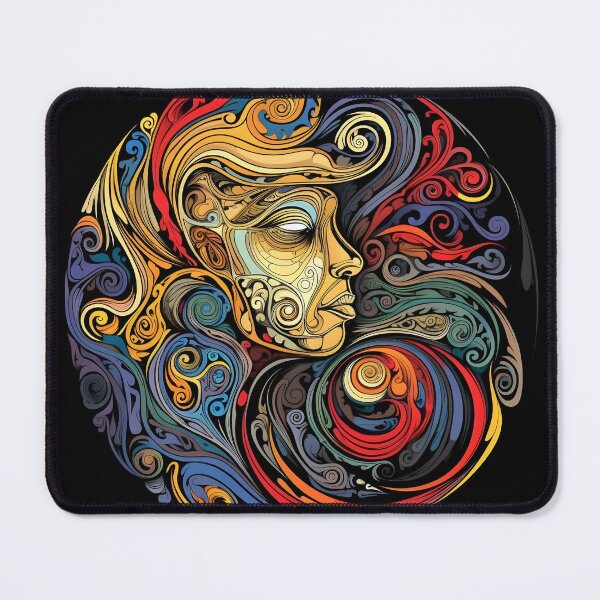 Item preview, Colorful abstract face composition designed and sold by Caspart.