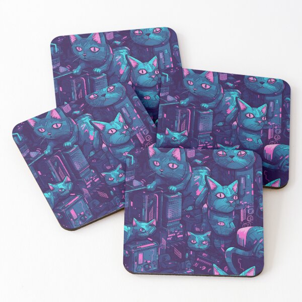 Item preview, Cyber Cats all up in your warez designed and sold by FlameOwlDesign.