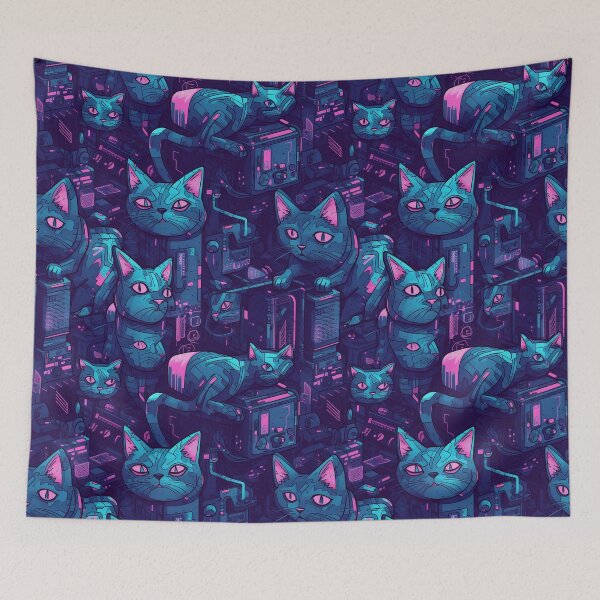 Item preview, Cyber Cats all up in your warez designed and sold by FlameOwlDesign.