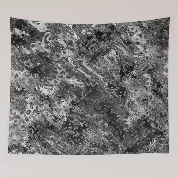 Item preview, Bubbles of Grey Abstract Fabric Pattern designed and sold by Trevor Hirst.