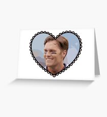 Patriots Tom Brady Heart Greeting Card