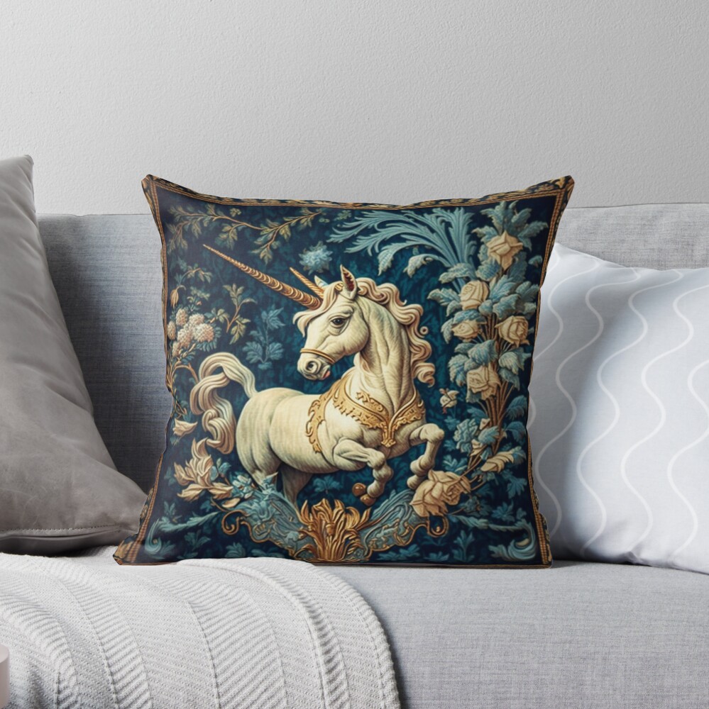 Unicorn shop tapestry pillow