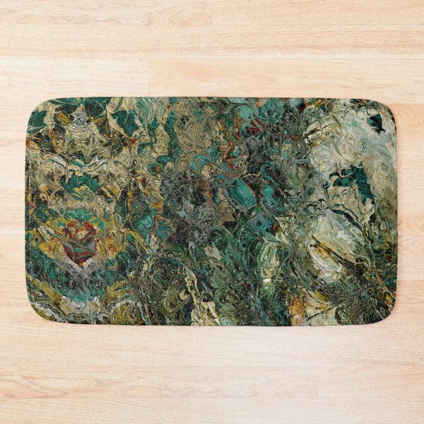 Item preview, Emerald Green, Amber and Creams Abstract Swirls Pattern designed and sold by Trevor Hirst.