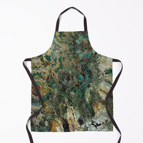 Artikelvorschau, Emerald Green, Amber and Creams Abstract Swirls Pattern entworfen und verkauft von Trevor Hirst.