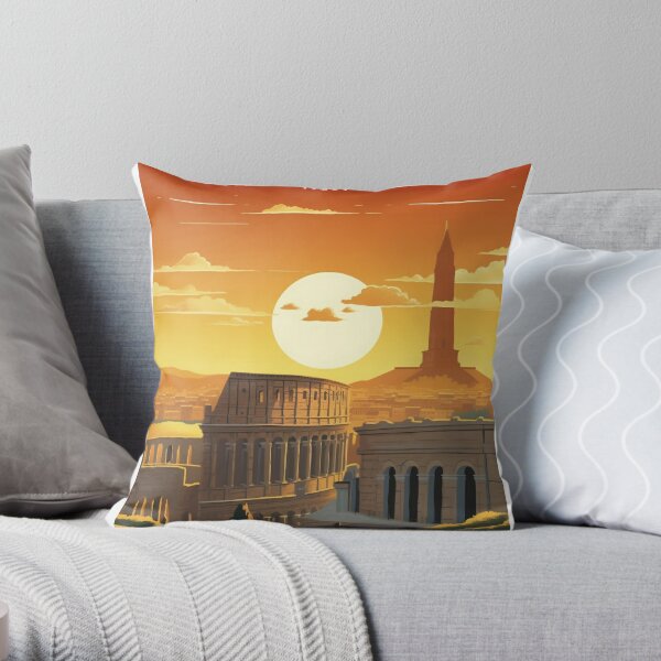 Vintage travel poster Rome - Classic design of the eternal city Throw Pillow