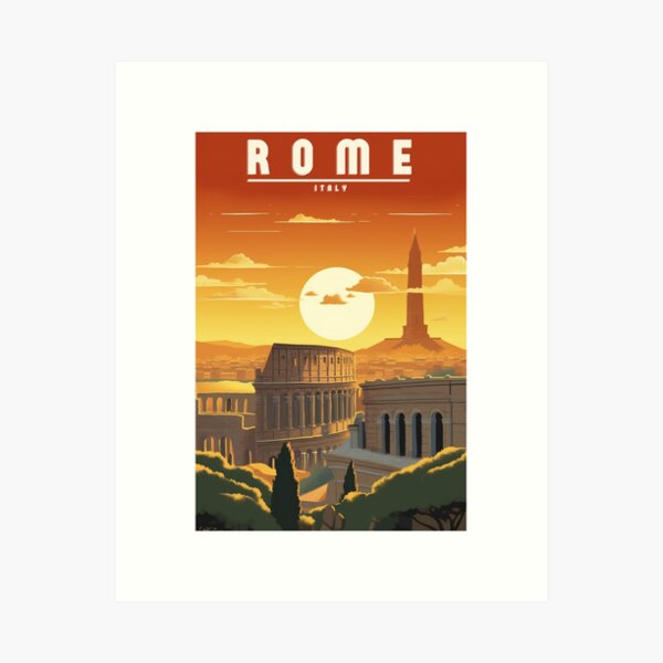 Item preview, Vintage travel poster Rome - Classic design of the eternal city designed and sold by StrasserArt.