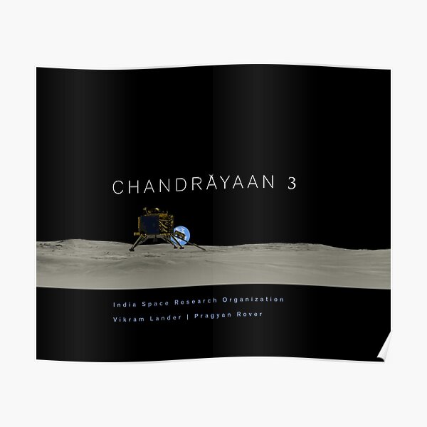 Chandrayaan 3 Lunar Lander and Rover Poster