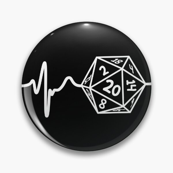 Item preview, 20-sided dice for RPG games with a heartbeat designed and sold by -JBell-.