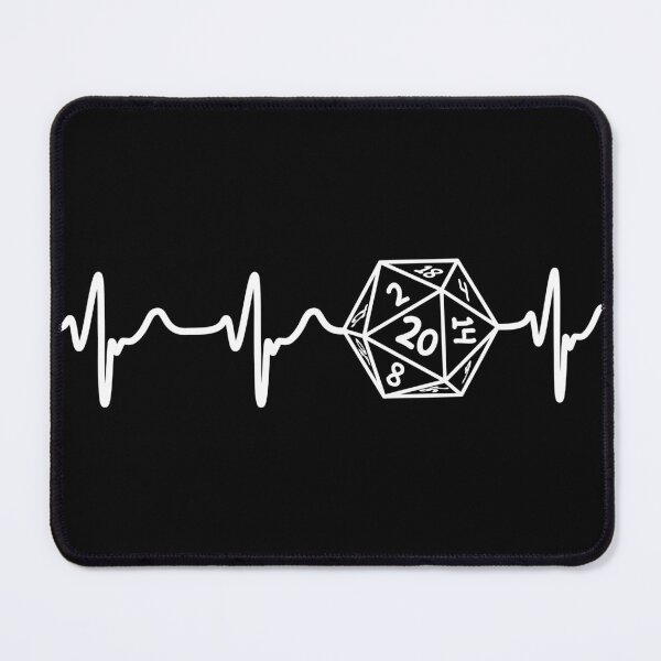 Item preview, 20-sided dice for RPG games with a heartbeat designed and sold by -JBell-.