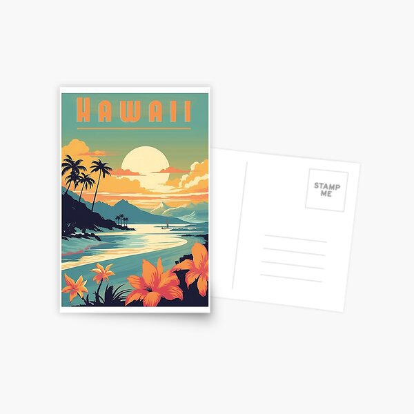 Item preview, Vintage Hawaii Travel Poster - Paradise Design of the Islands designed and sold by StrasserArt.