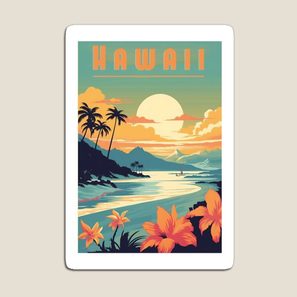 Item preview, Vintage Hawaii Travel Poster - Paradise Design of the Islands designed and sold by StrasserArt.