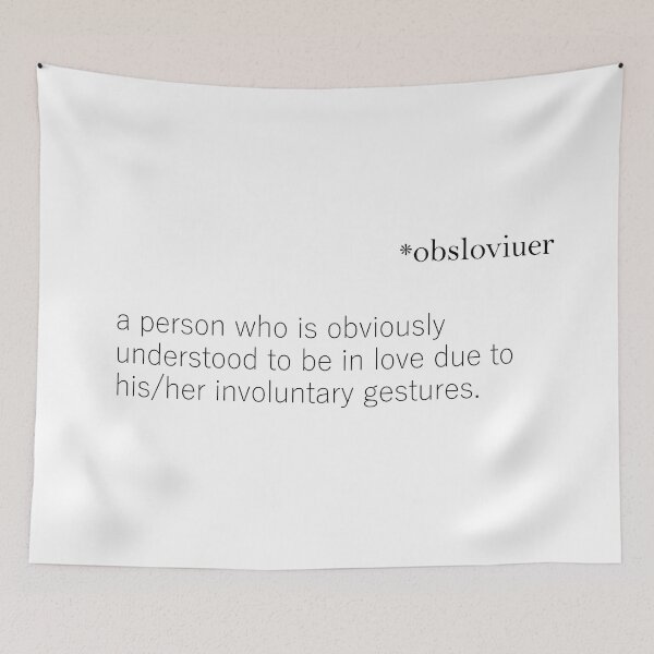 Item preview, obsloviuer | a new word to describe a person in love with involuntary gestures designed and sold by flaminGo ©.