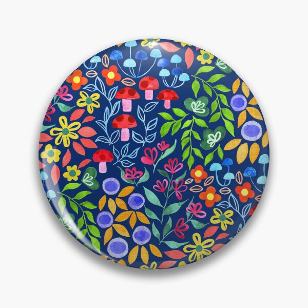 Item preview, Maximalist Forager Forest Floor - on Navy designed and sold by TigaTiga.