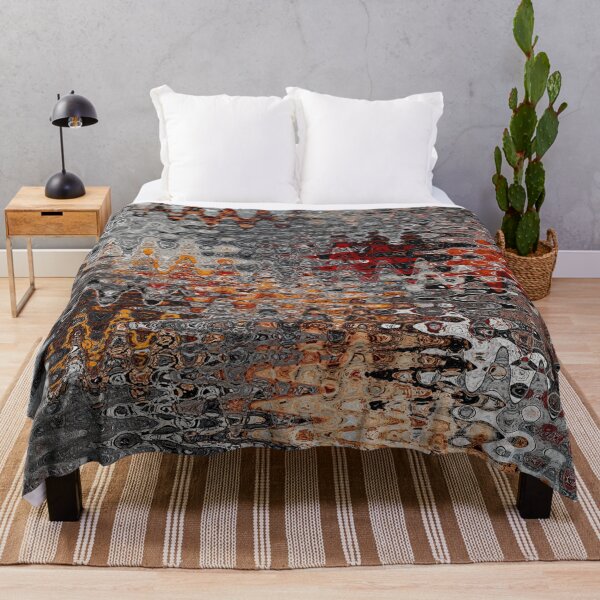 Artikelvorschau, Abstract ZigZag Pattern in Deep Greys Reds and Amber entworfen und verkauft von Trevor Hirst.