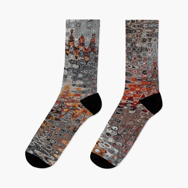 Item preview, Abstract ZigZag Pattern in Deep Greys Reds and Amber designed and sold by Trevor Hirst.