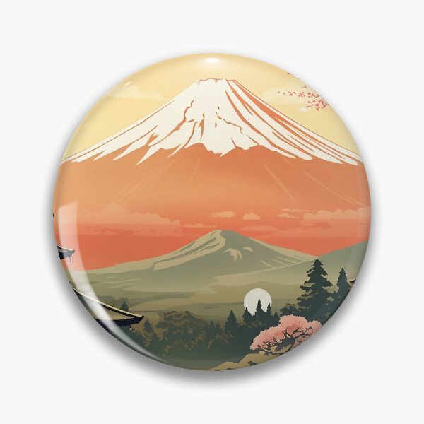Aperçu de l'œuvre Affiche de voyage vintage Mont Fuji - Design impressionnant du point de repère japonais créée et vendue par StrasserArt.
