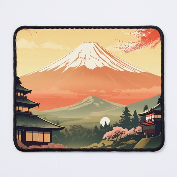 Item preview, Vintage Travel Poster Mount Fuji - Impressive design of the Japanese landmark designed and sold by StrasserArt.