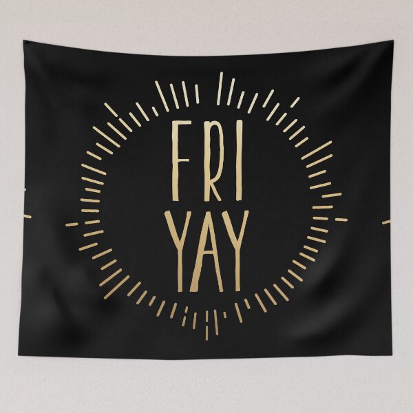 Item preview, FRI YAY gold black yay for friday! designed and sold by starkle.
