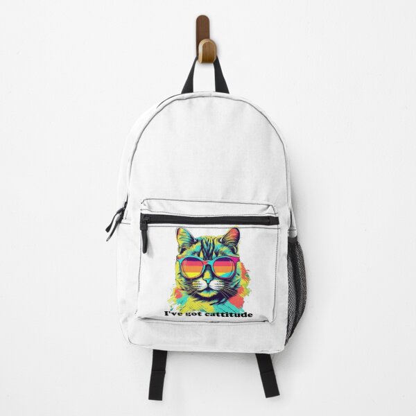 Item preview, Cute Cat with Sunglasses 'I've Got Cattitude' Black Text designed and sold by SADStyleDesigns.