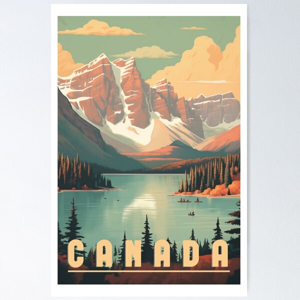 Item preview, Vintage Canada travel poster - Stunning design of the North American country designed and sold by StrasserArt.