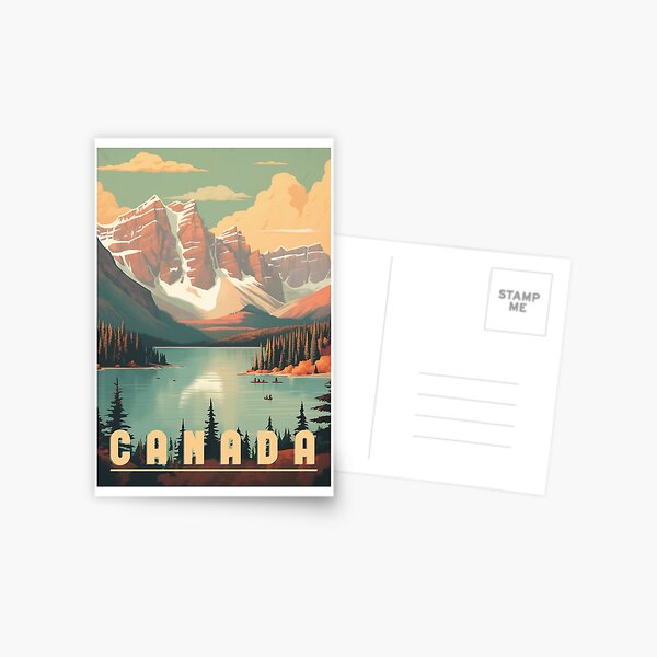 Item preview, Vintage Canada travel poster - Stunning design of the North American country designed and sold by StrasserArt.