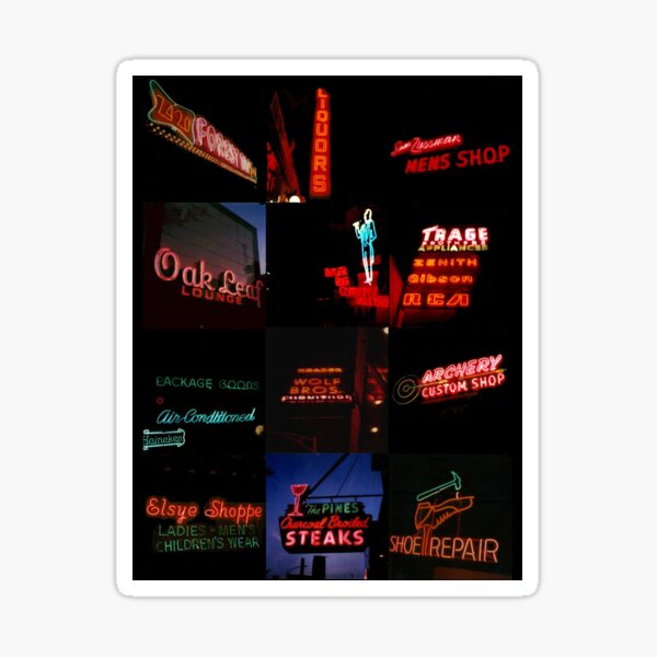 Item preview, Vintage Neon Signs Photo Collage Forest Park Il. designed and sold by MikesDigs.