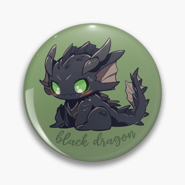 Item preview, Black Dragon cuteAF designed and sold by CuteAFdesigns.