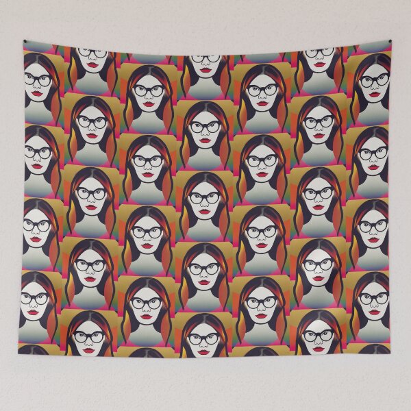 Item preview, Round Black Glasses with Red Lips designed and sold by Sunflower5576.