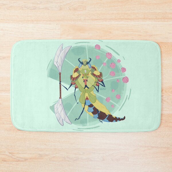 Item preview, Samurai dragonfly pastel colors illustration designed and sold by RyukiArtbook.