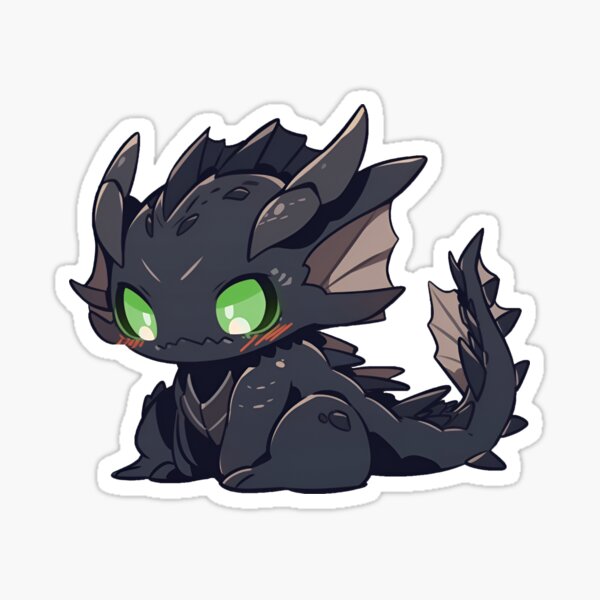 Black Dragon cuteAF Sticker