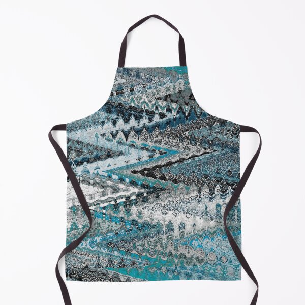 Artikelvorschau, Abstract Zigzag Pattern in Shades of Blue and Black entworfen und verkauft von Trevor Hirst.
