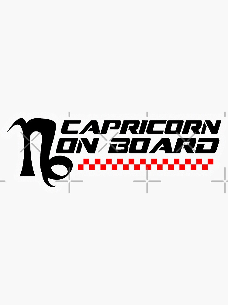 Thumbnail 3 of 3, Sticker, Capricorn on Board! designed and sold by LizzyBasil.