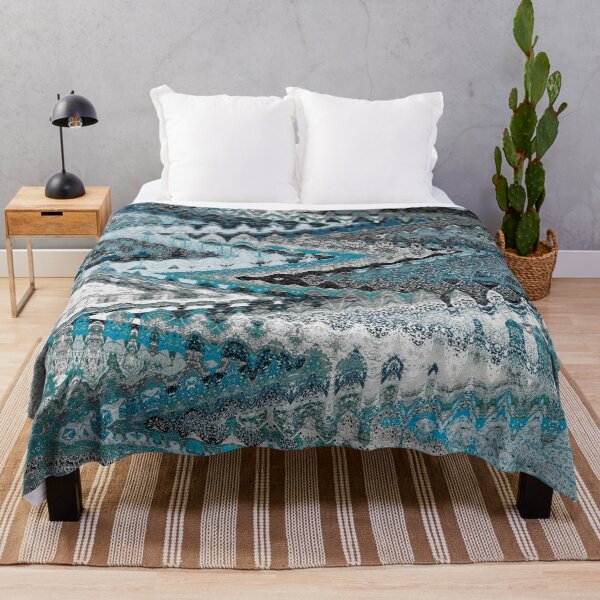Item preview, Abstract Zigzag Pattern in Shades of Blue and Black designed and sold by Trevor Hirst.