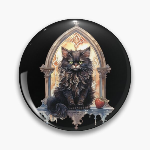 Item preview, Gothic Black Cat Sitting in Window designed and sold by Jandsgraphics.