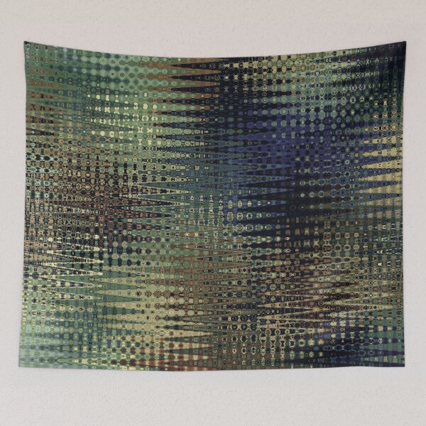Item preview, Abstract Zigzag Pattern in Shades of Green designed and sold by Trevor Hirst.