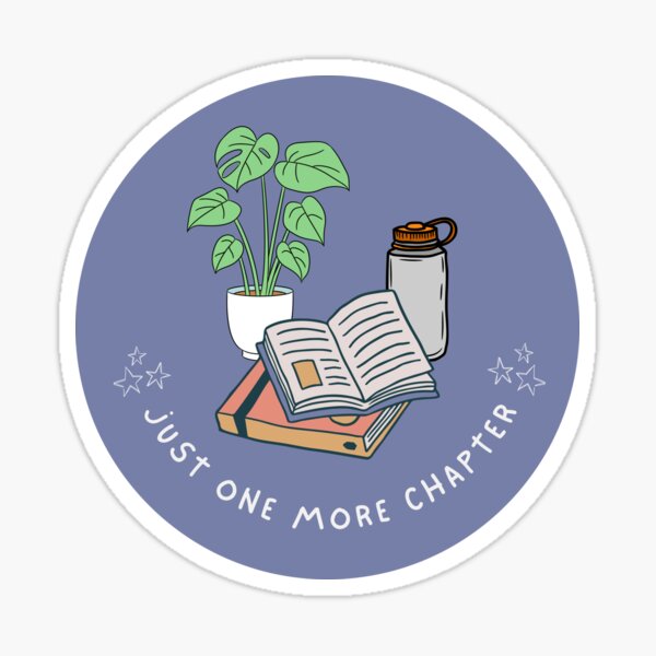 One More Chapter Book Sticker Plants and Books Bookish Stickers