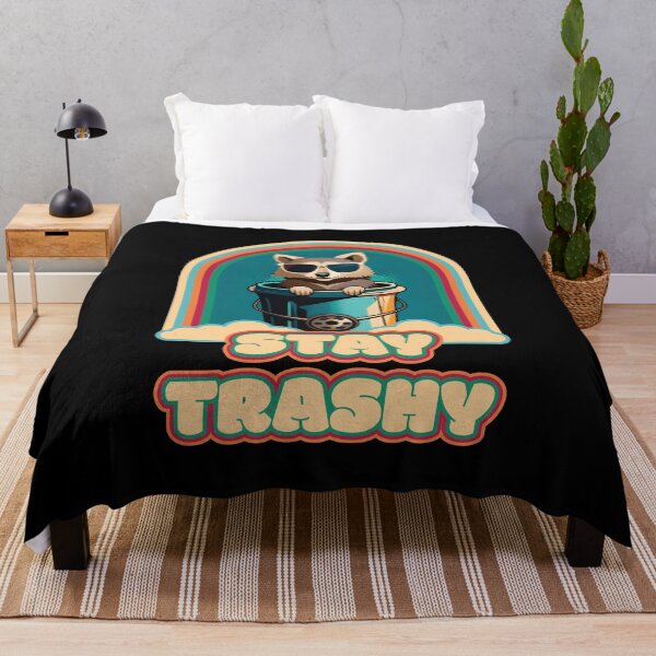 Item preview, Stay Trashy Funny Vintage Retro Happy Raccoon Lover Ver13 designed and sold by thecatcouch.