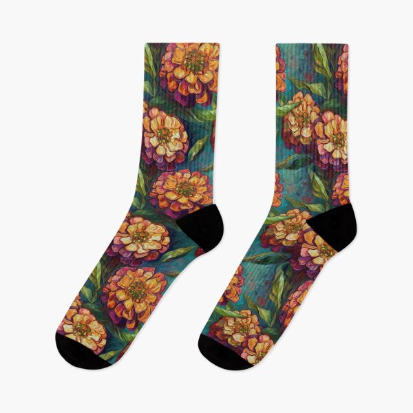 Artikelvorschau, Ölgemaltes Zinnia-Muster entworfen und verkauft von Sturdust.