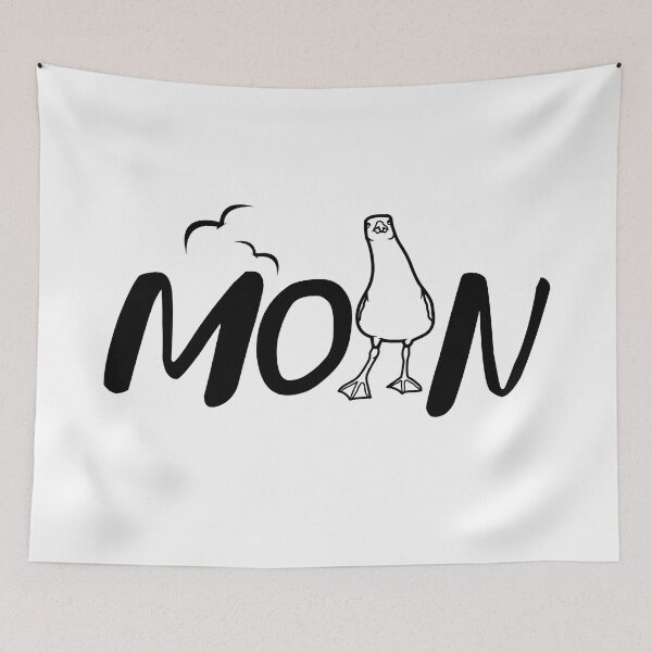 Item preview, Moin with seagulls - North Germany greeting designed and sold by Jawoahl.